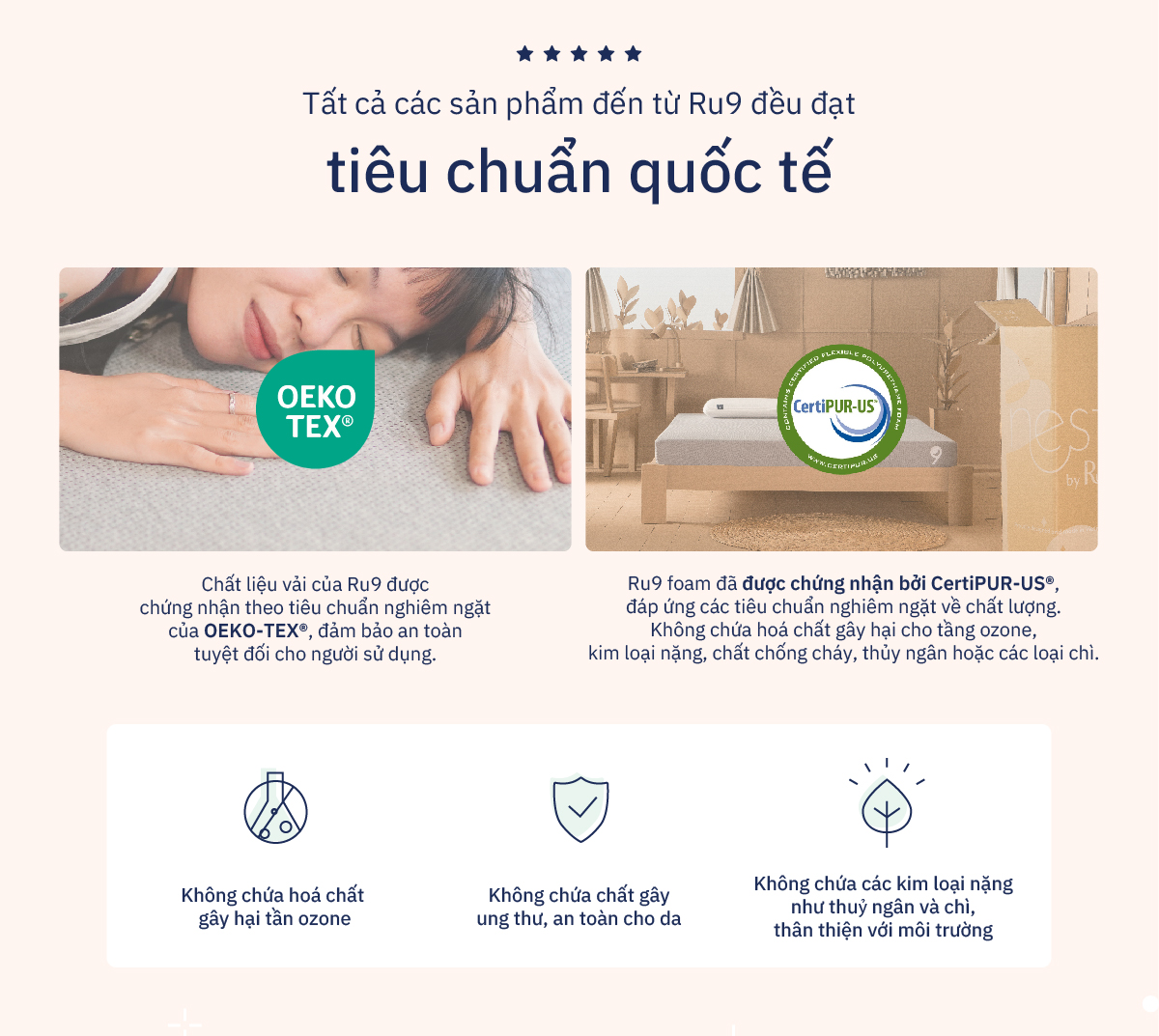 Mô tả Nệm Foam Cao Cấp Nest Ru9 15cm | Màu Xám | 2 Lớp Foam Nâng Đỡ | Bao Gồm 6 Kích Thước - 4