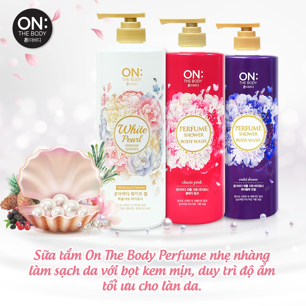 Mô tả Sữa tắm hương nước hoa On: The Body - Classic Pink - Violet dream - White Pearl - 1
