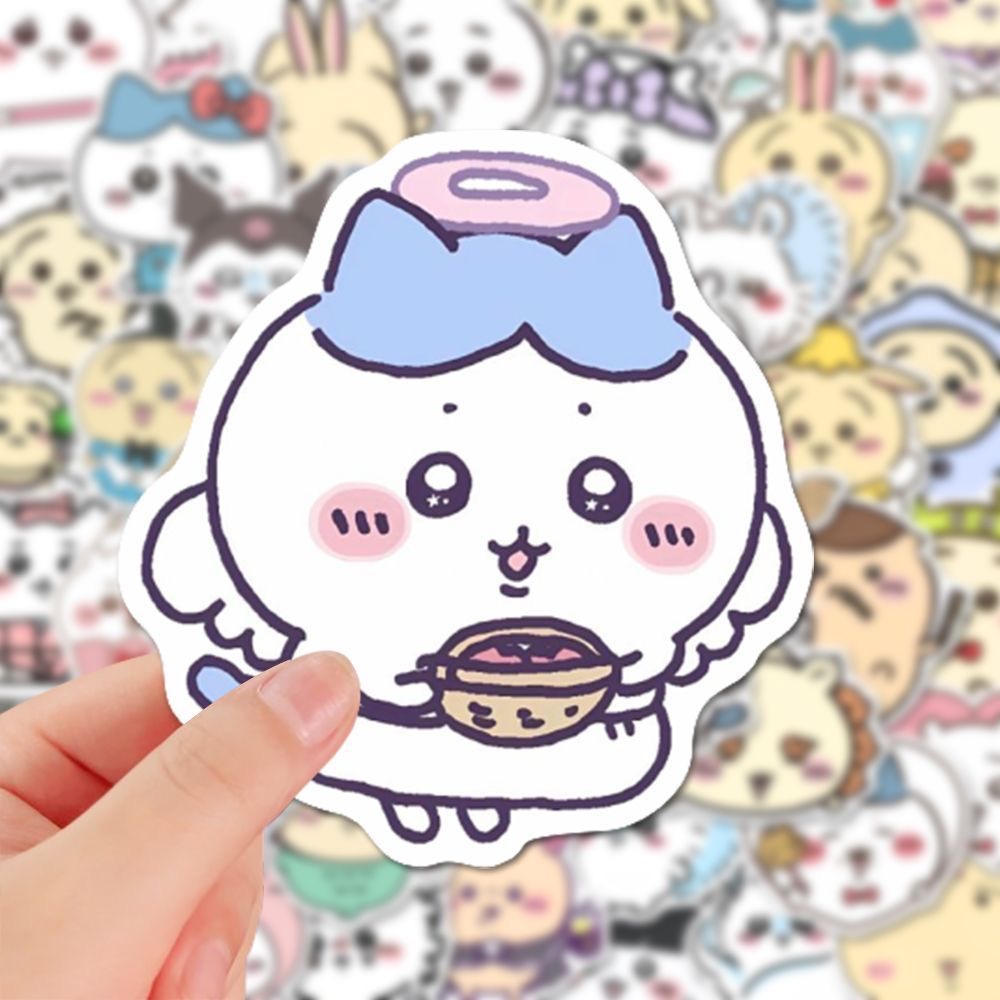 Set 100 Sticker Chikawa, Nhãn Dán Trang Trí Góc Học Tập, Vali Mũ Bảo ...