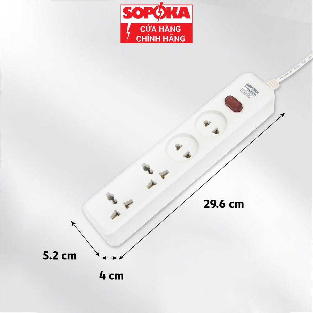 Ổ Cắm Điện Đa Năng SOPOKA 4D1 4D2 Chống Tuột Phích 1200W/2200W Dây dài ...
