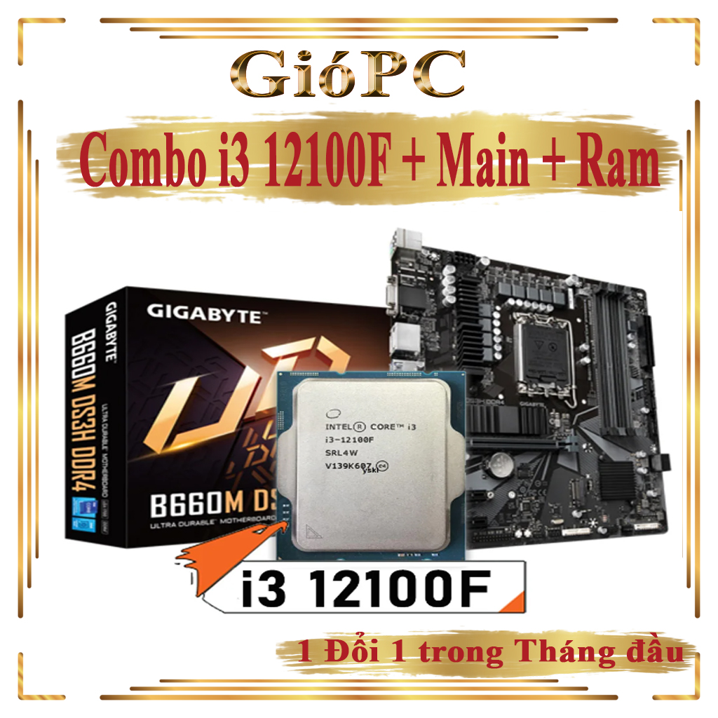 Intel Core i3 12100F ＆ ギガバイトB660Mマザーボード