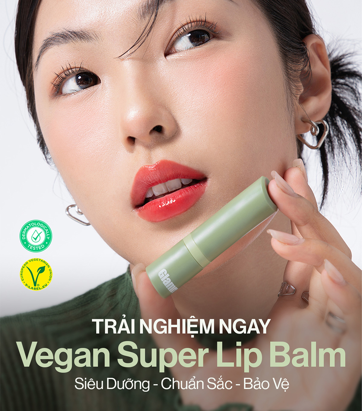 Mô tả Siêu Son Dưỡng Có Màu Thuần Chay Môi Nhạy Cảm Glamrr Q Vegan Super Lip Balm (4.5g) - 1