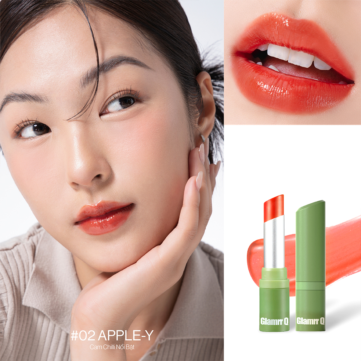 Mô tả Siêu Son Dưỡng Có Màu Thuần Chay Môi Nhạy Cảm Glamrr Q Vegan Super Lip Balm (4.5g) - 3