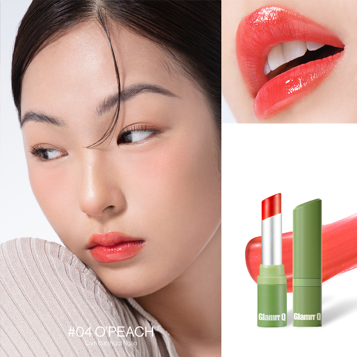 Mô tả Siêu Son Dưỡng Có Màu Thuần Chay Môi Nhạy Cảm Glamrr Q Vegan Super Lip Balm (4.5g) - 5