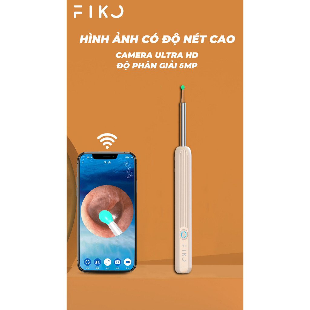 Dụng cụ lấy ráy tai có camera FIKO NE3 PRO/FIKO E9S - Bảo hành 6 tháng ...