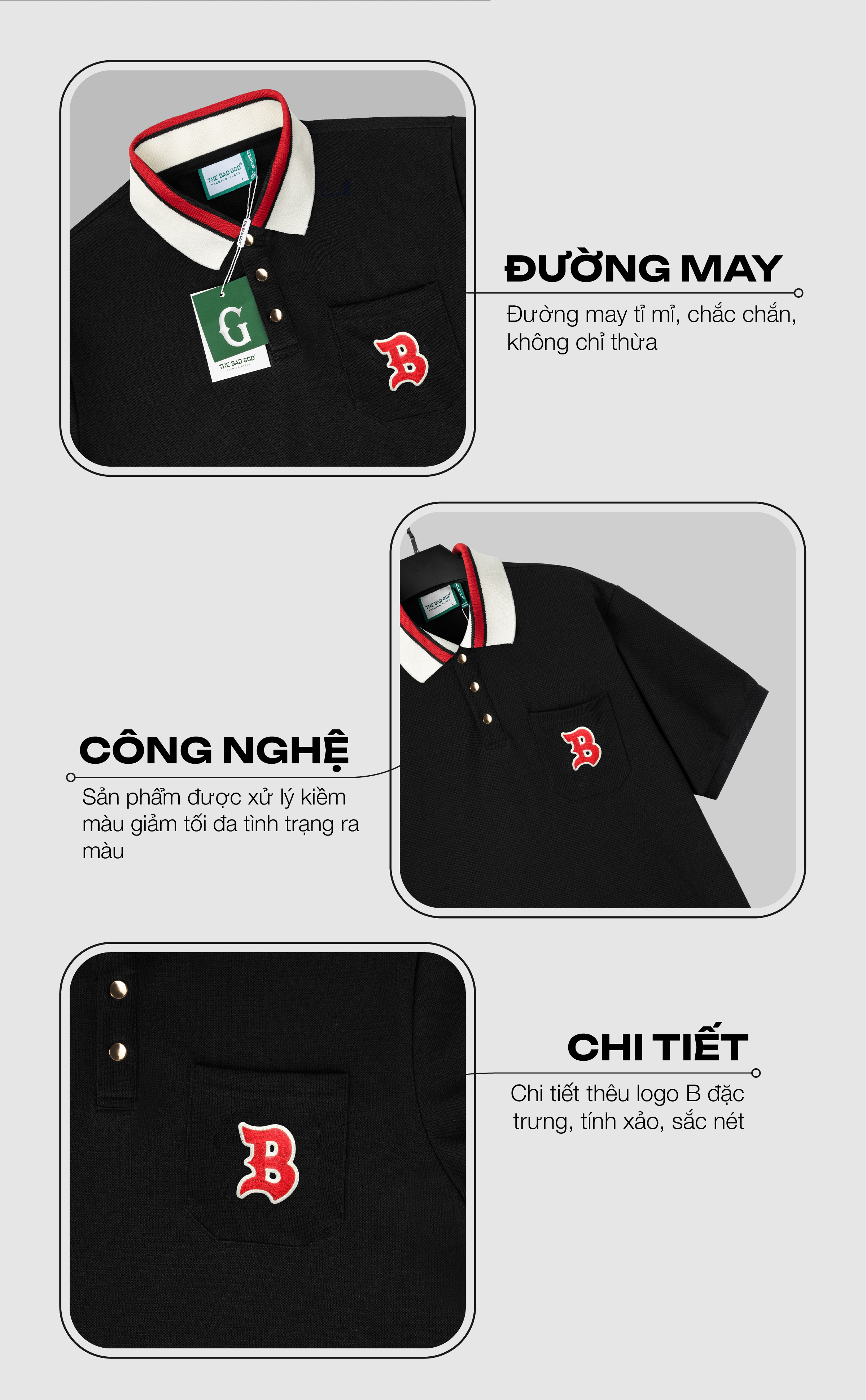 Mô tả Áo polo The Bad God Noble - 2