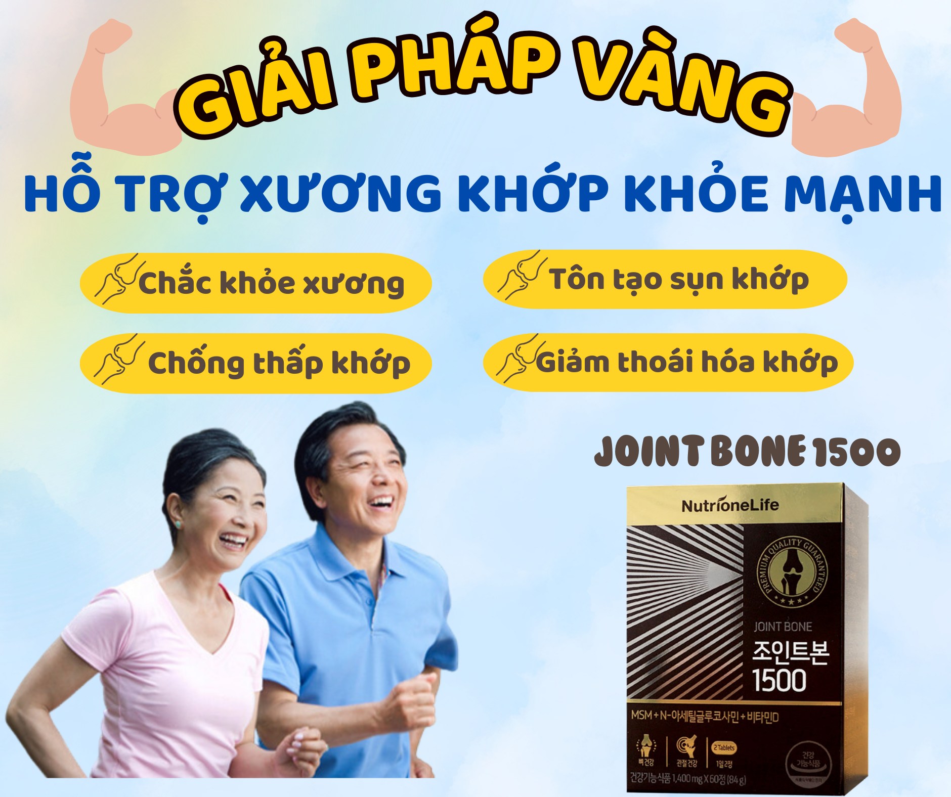 Mô tả Bổ Khớp Joint Bone 1500 Bổ Sung Glucosamine Giảm Đau,Thoái Hóa Khớp, Tăng Cường Dịch Khớp 30 Viên - 3