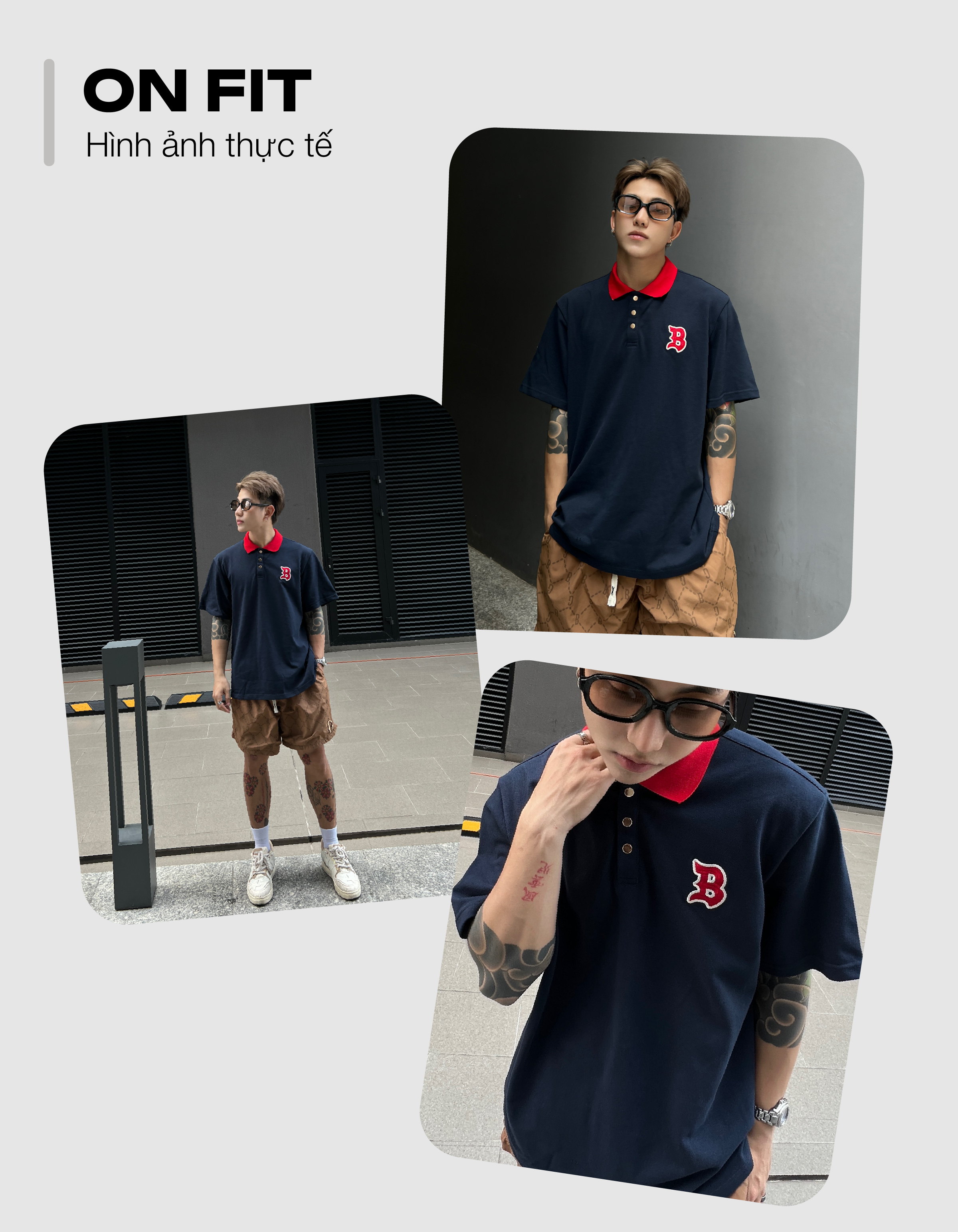 Mô tả Áo polo The Bad God Classic Navy - 3