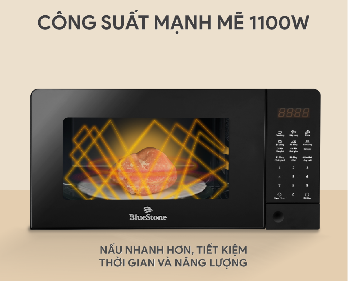 Mô tả Lò Vi Sóng Điện Tử BlueStone MOB-7815 - 20 Lít - 1100W - 2