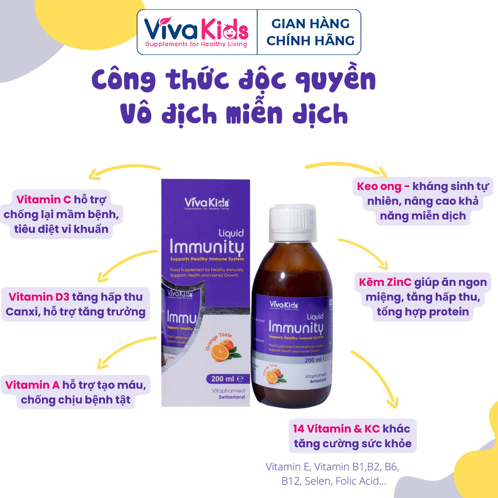 [QUÀ XINH] Vitamin tổng hợp IMMUNITY LIQUID, multivitamin tăng đề kháng ...