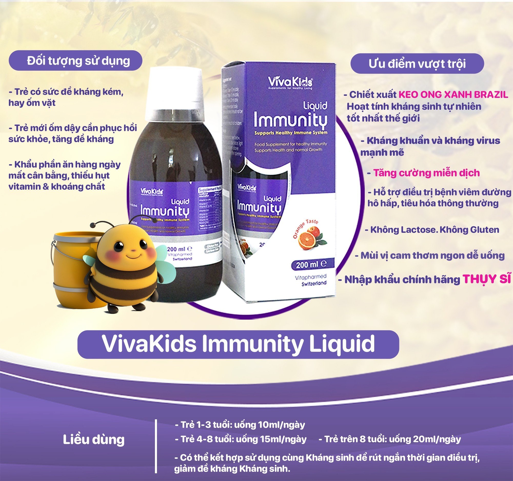 [QUÀ XINH] Vitamin tổng hợp IMMUNITY LIQUID, multivitamin tăng đề kháng ...