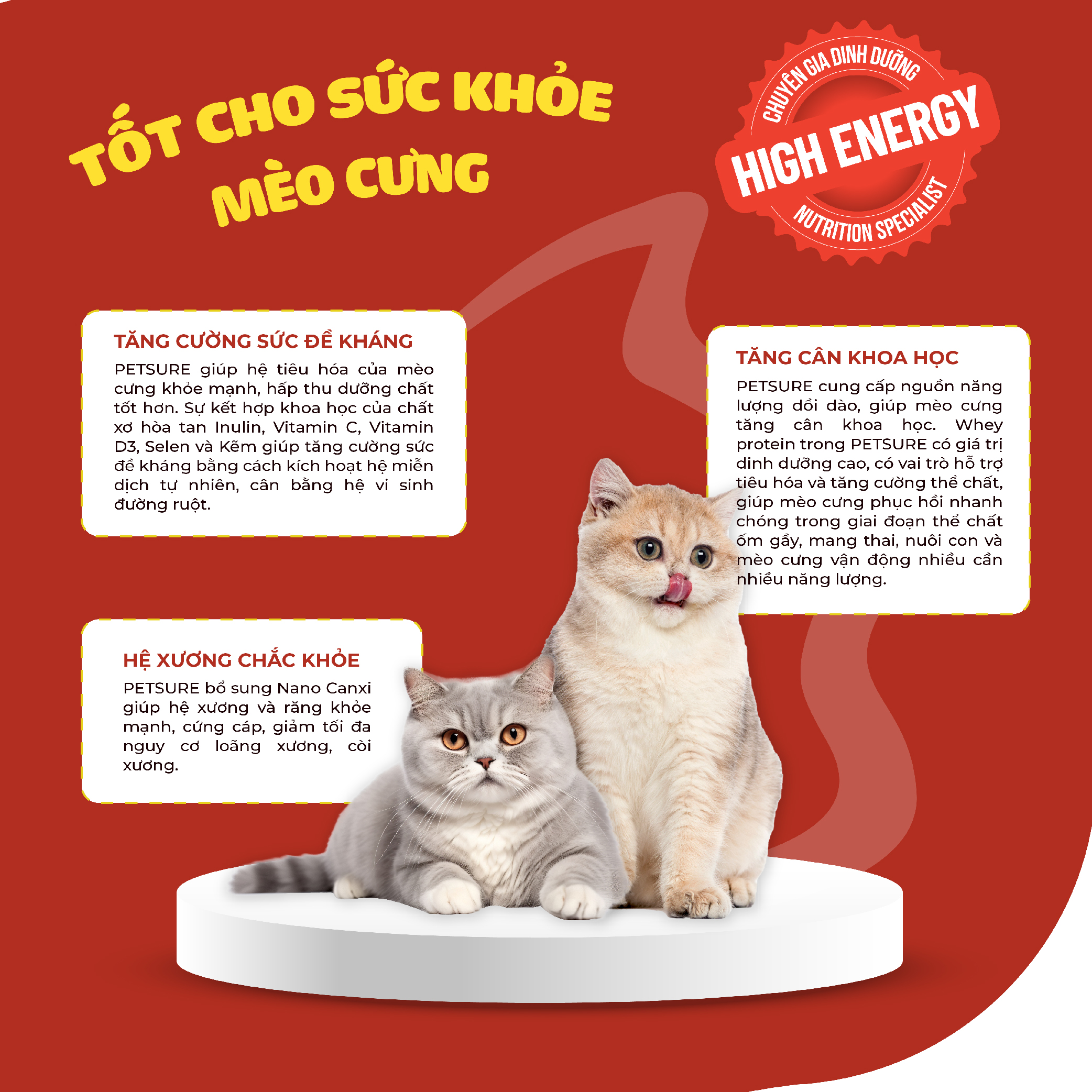 Mô tả Dr.Kyan - Sữa bột PETSURE - Cao năng lượng cho mèo lon 400g - DrKyan - 4