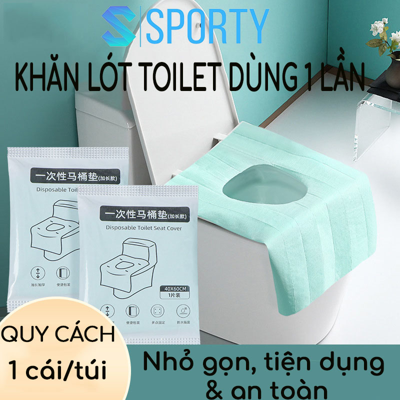 Mô tả Miếng giấy lót toilet tự phân hủy SPORTY chống thấm nước, dính chắc chắn, nhỏ gọn, tiện dụng. - 1