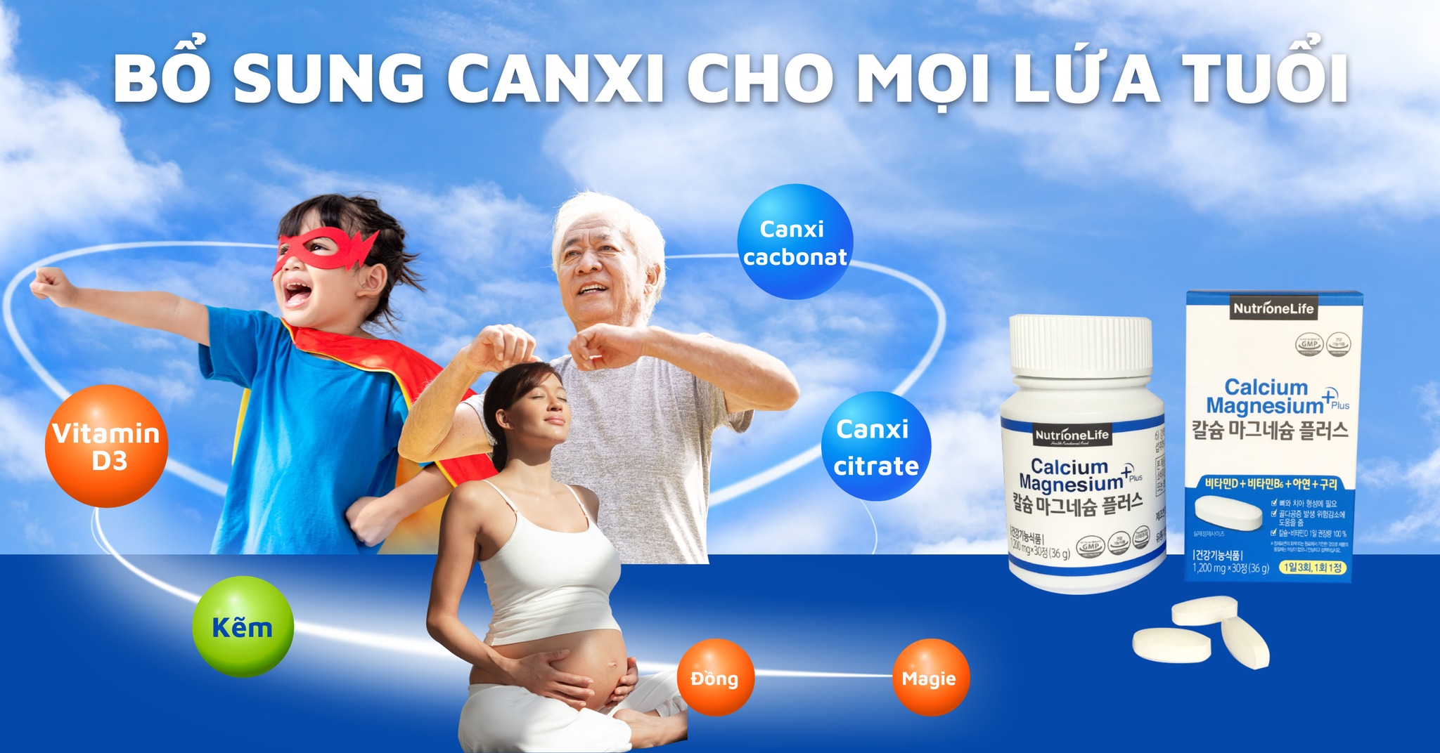 Mô tả COMBO 2 Hộp NUTRIONELIFE Calcium Magnesium Plus Giúp Xương Chắc Khỏe, Cải Thiện Chiều Cao, Phòng Loãng Xương 30 Viên/Hộp - 1