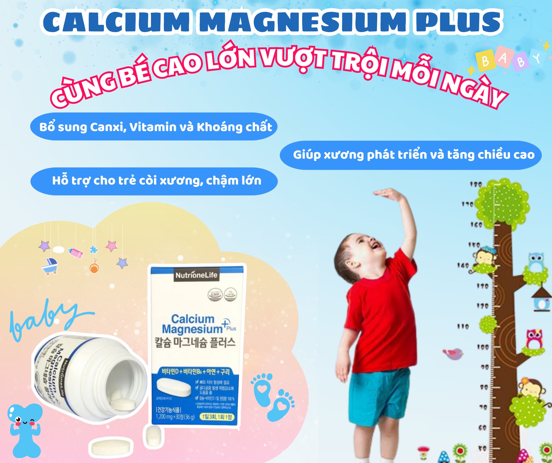 Mô tả COMBO 2 Hộp NUTRIONELIFE Calcium Magnesium Plus Giúp Xương Chắc Khỏe, Cải Thiện Chiều Cao, Phòng Loãng Xương 30 Viên/Hộp - 4