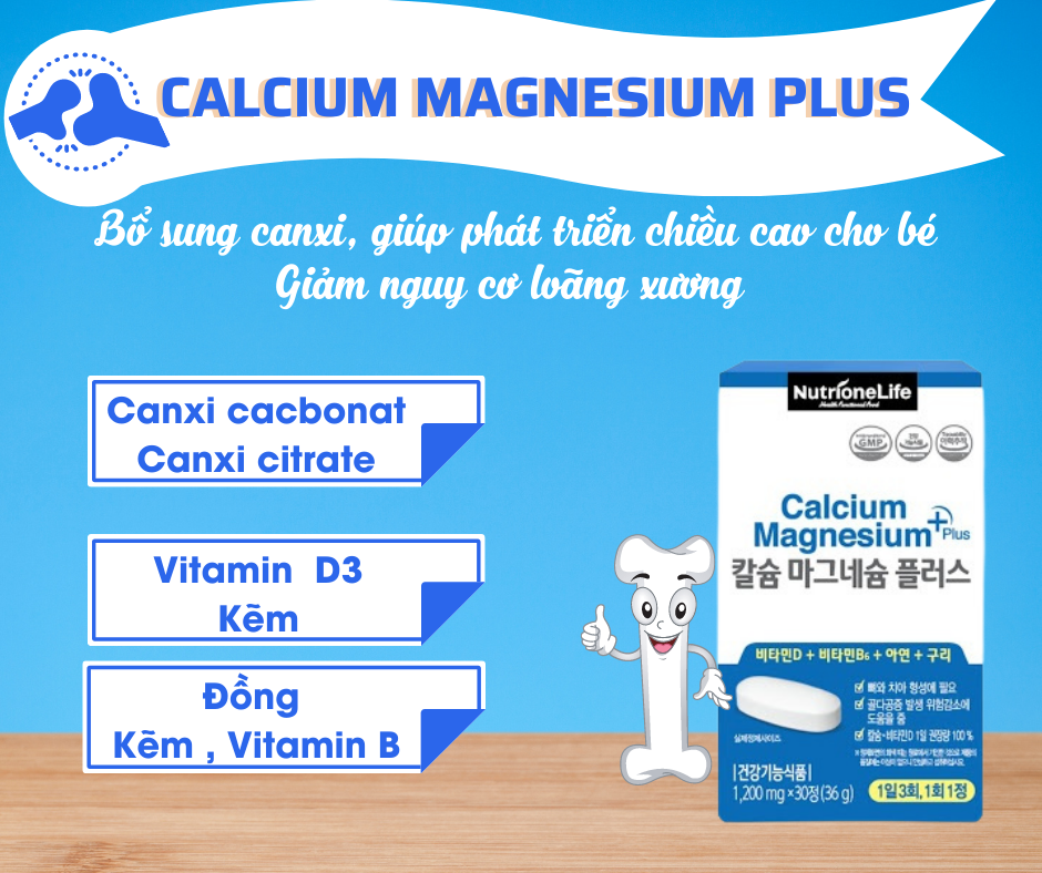 Mô tả COMBO 2 Hộp NUTRIONELIFE Calcium Magnesium Plus Giúp Xương Chắc Khỏe, Cải Thiện Chiều Cao, Phòng Loãng Xương 30 Viên/Hộp - 6