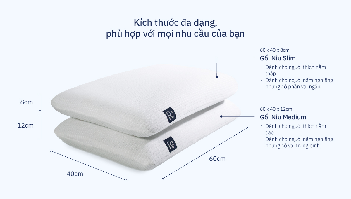 Mô tả Gối Niu Cao Cấp Ru9 - Công Nghệ Đột Phá Graphene Foam | Chất Liệu Foam Mềm Mại - 3