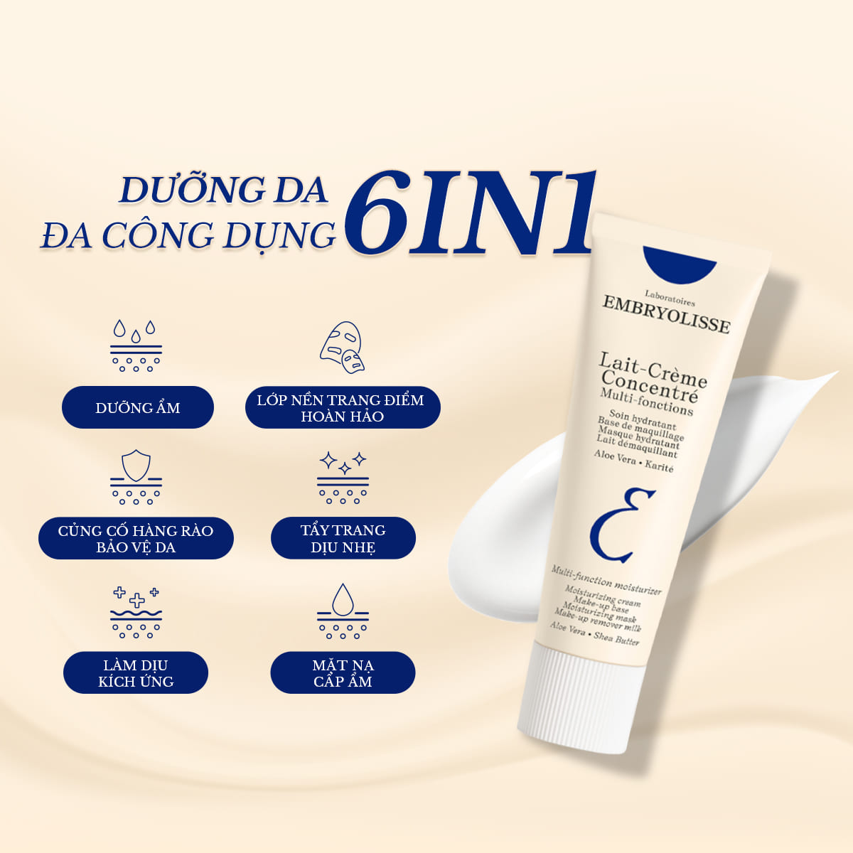 Mô tả Bộ đôi Serum Double HA 30ml và Sữa dưỡng ẩm siêu phục hồi Embryolisse (30-75ml) - 6