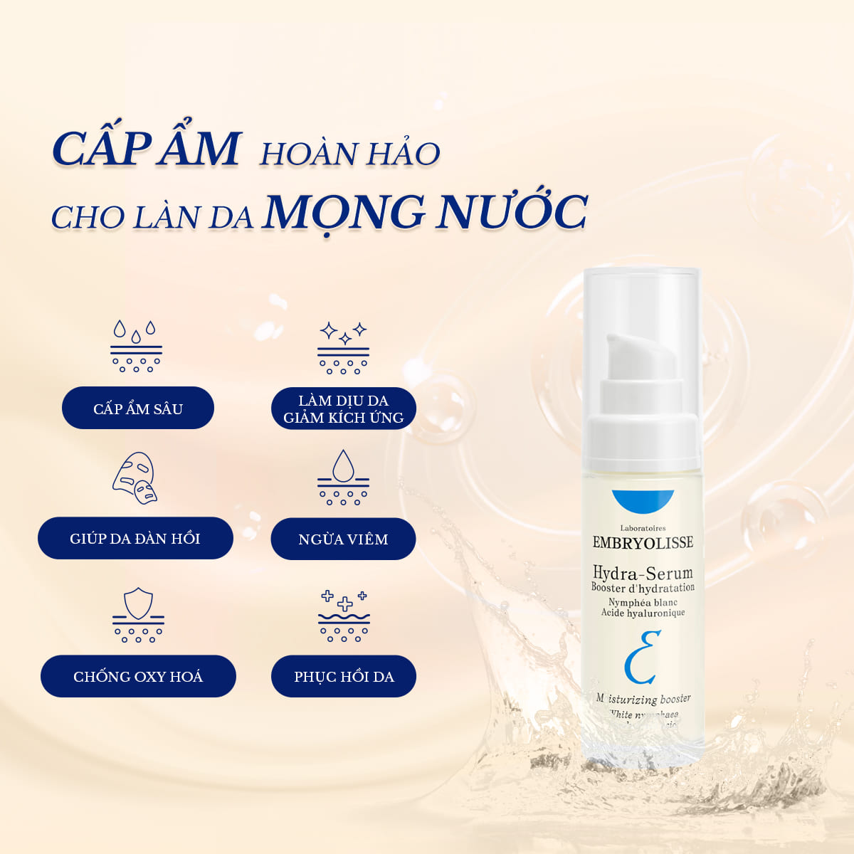 Mô tả Bộ đôi Serum Double HA 30ml và Sữa dưỡng ẩm siêu phục hồi Embryolisse (30-75ml) - 3
