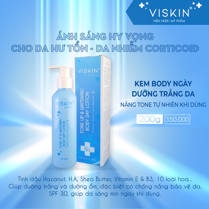 Mô tả Sữa dưỡng thể nâng tông da ban ngày VISKIN - 200g [CHÍNH HÃNG] - 2