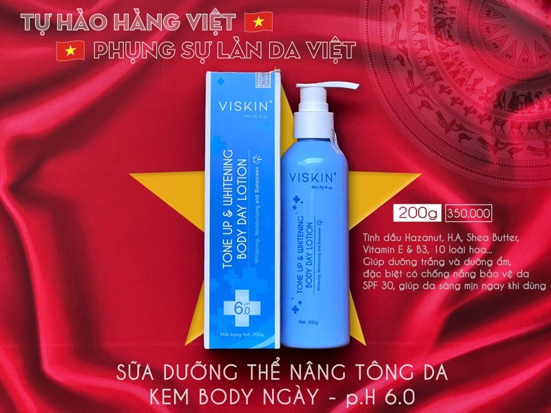 Mô tả Sữa dưỡng thể nâng tông da ban ngày VISKIN - 200g [CHÍNH HÃNG] - 3