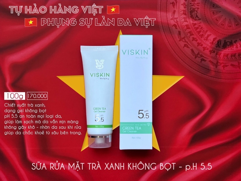 Mô tả Sữa rửa mặt VISKIN trà xanh không bọt pH 5.5 - 100g [CHÍNH HÃNG] - 3