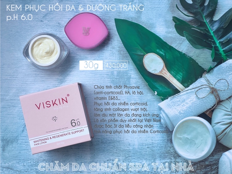 Mô tả Kem dưỡng trắng hỗ trợ phục hồi da VISKIN - 30g [CHÍNH HÃNG] - 4