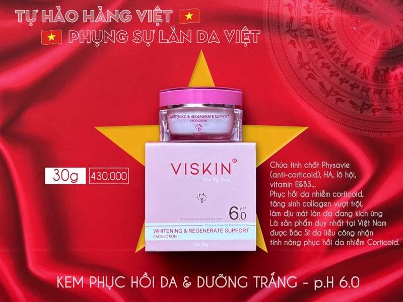 Mô tả Kem dưỡng trắng hỗ trợ phục hồi da VISKIN - 30g [CHÍNH HÃNG] - 5