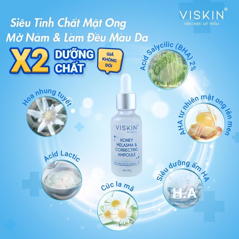 Mô tả Siêu tinh chất làm mờ nám và đều màu da VISKIN - 30g [CHÍNH HÃNG] - 1