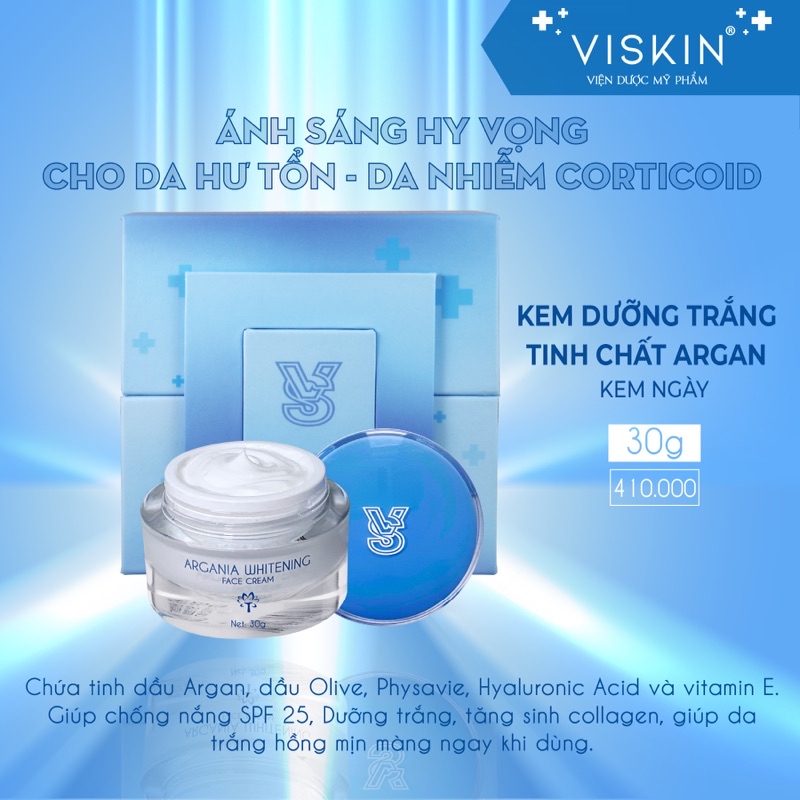 Mô tả Kem dưỡng trắng VISKIN tinh chất Argan - 30g [CHÍNH HÃNG] - 1
