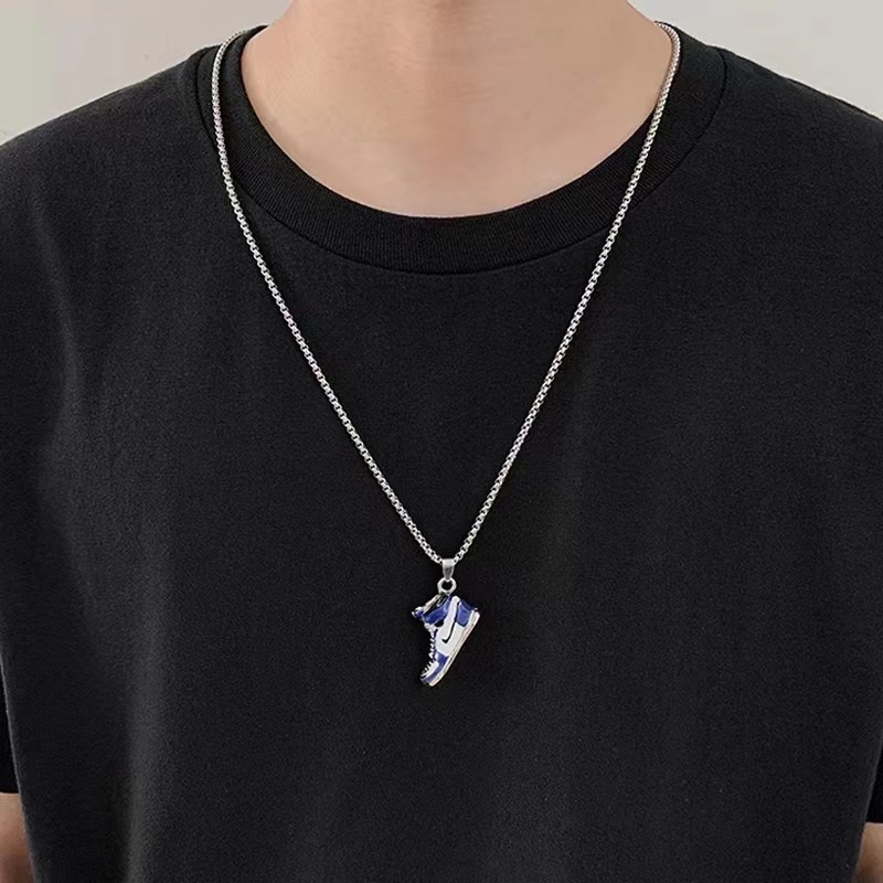 Vòng cổ dây chuyền nam nữ bạc đẹp hình chữ thập đính đá nhẫn gấu dây mắt xích phụ kiện trang sức thời trang dáng dài