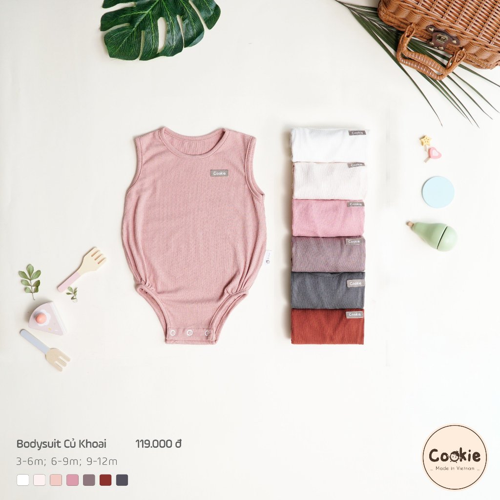 Mô tả Bộ Bodysuit COOKIE Củ Khoai Cho Bé Size Từ 3 Tháng Đến 12 Tháng - 1