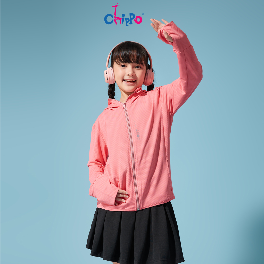 Mô tả Áo khoác chống nắng trẻ em Chippo mềm thoáng khí mũ liền khóa kéo túi 2 bên cho bé từ 2 đến 11 Tuổi - 4