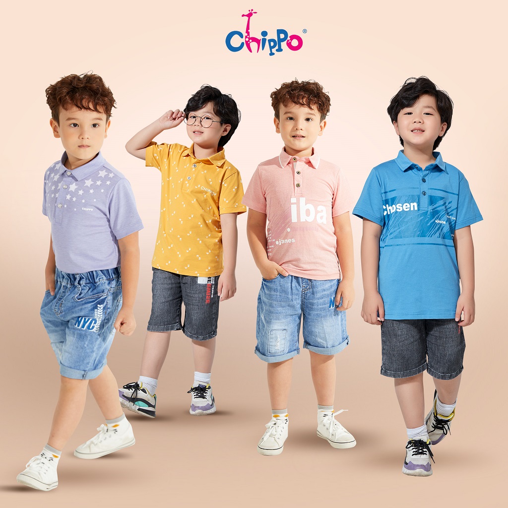Mô tả Áo Polo trẻ em Chippo i chất liệu Cotton mềm min, thoáng khí,áo thun sơ mi đi học cho bé từ 6 đến 10 tuổi (22-33Kg) - 1