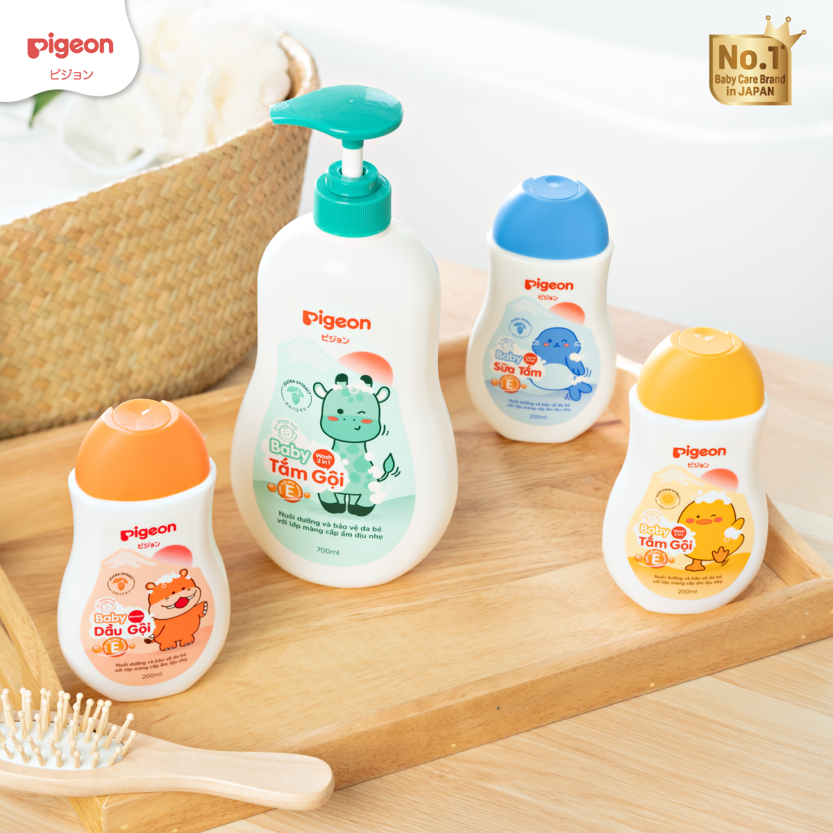 Mô tả Tắm Gội Dịu Nhẹ Pigeon Hương Hoa Hướng Dương 200ml/700ml - 1