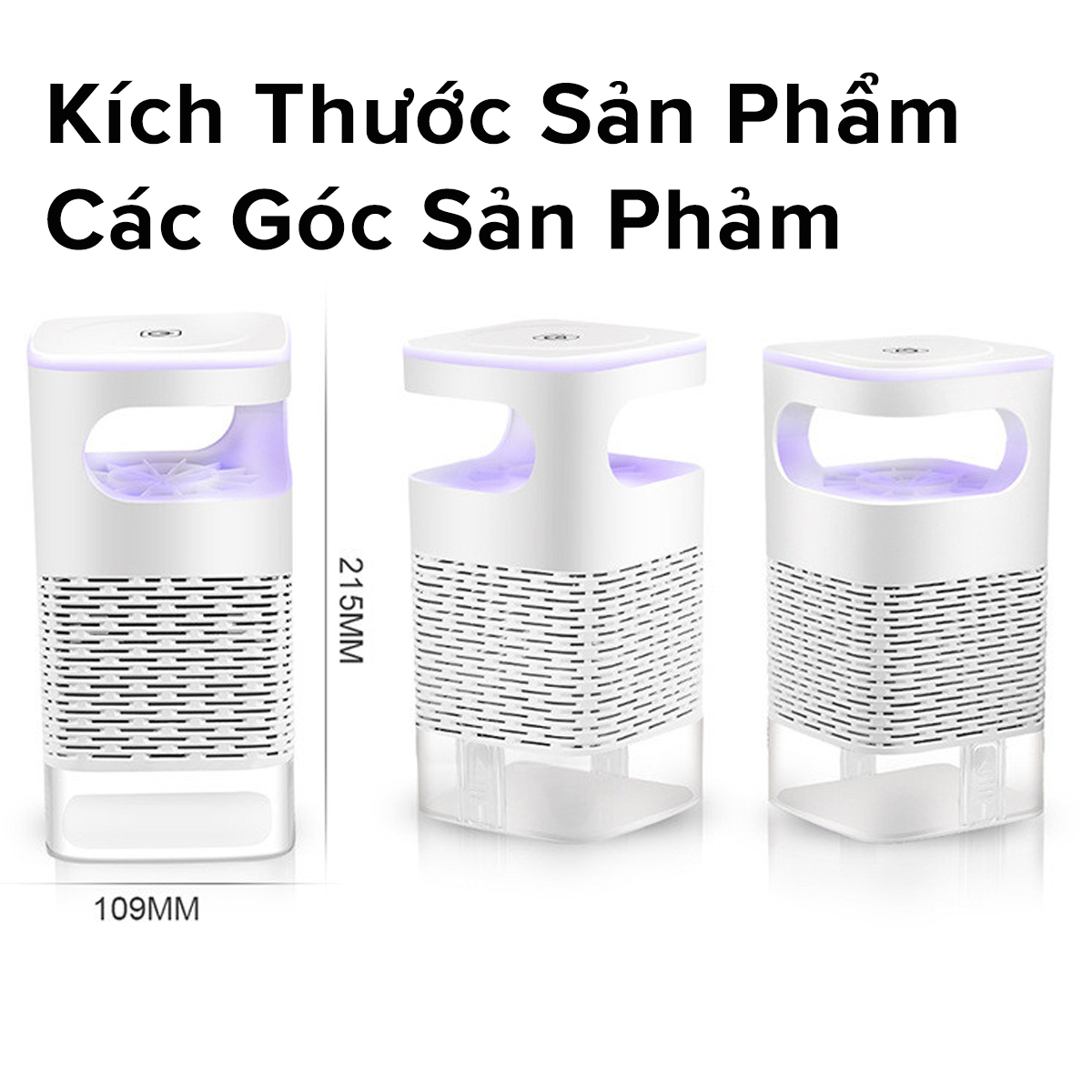 Mô tả Đèn Bắt Muỗi Tia UV Cao Cấp, Máy Bắt Muỗi Diệt Côn Trùng Thông Minh Có Quạt Hút Cổng USB Chính Hãng Amalife - Mã BM01 - 5