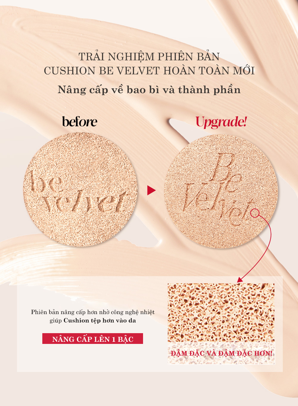 Mô tả Phấn Nước Kiềm Dầu Espoir Pro Tailor Be Velvet Cover Cushion New Class 2024 SPF34 PA++ 13gx2 - 4