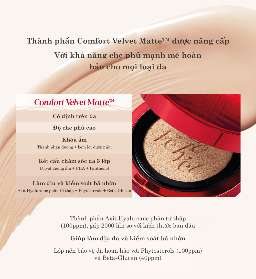 Mô tả Phấn Nước Kiềm Dầu Espoir Pro Tailor Be Velvet Cover Cushion New Class 2024 SPF34 PA++ 13gx2 - 5