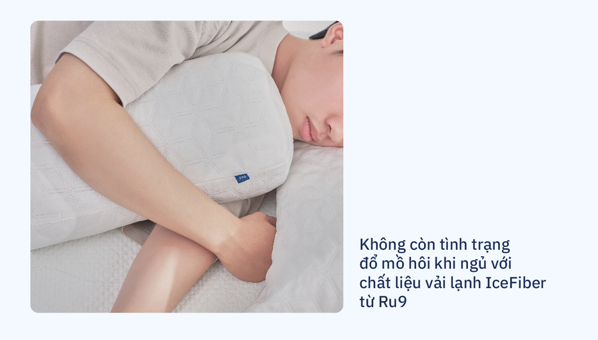Mô tả Vỏ Gối Ôm IceFiber™ Ru9 Mát Lạnh - Công Nghệ Sợi Lạnh Mang Lại Cảm Giác Ôm Thoải Mái, Mát Mẻ - 3