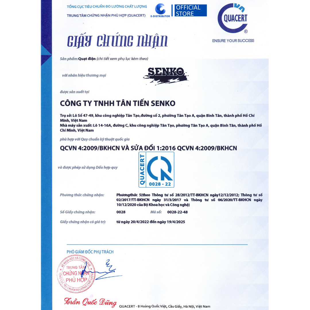 Mô tả Quạt lửng thân sắt 7 cánh Senko LTS1636 - Màu tuỳ chọn - Hàng chính hãng - 2