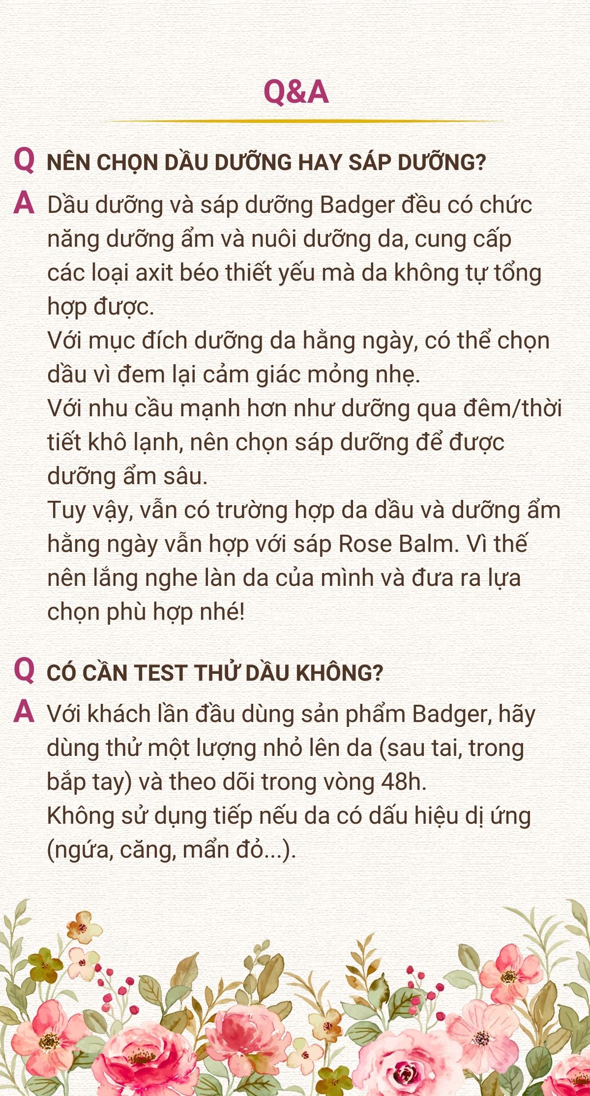 Mô tả Dầu dưỡng da hữu cơ hoa hồng BADGER Rose organic face oil serum chăm sóc cho da khô lão hóa nếp nhăn  - 29.5ML - 8