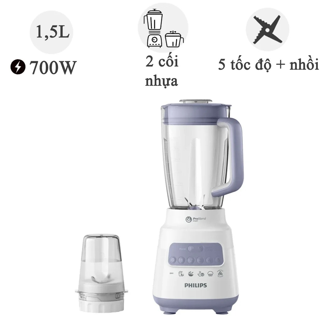 Mô tả Máy xay sinh tố Philips HR2221/00 / HR2223/00 - Bảo hành chính hãng 2 năm - 2