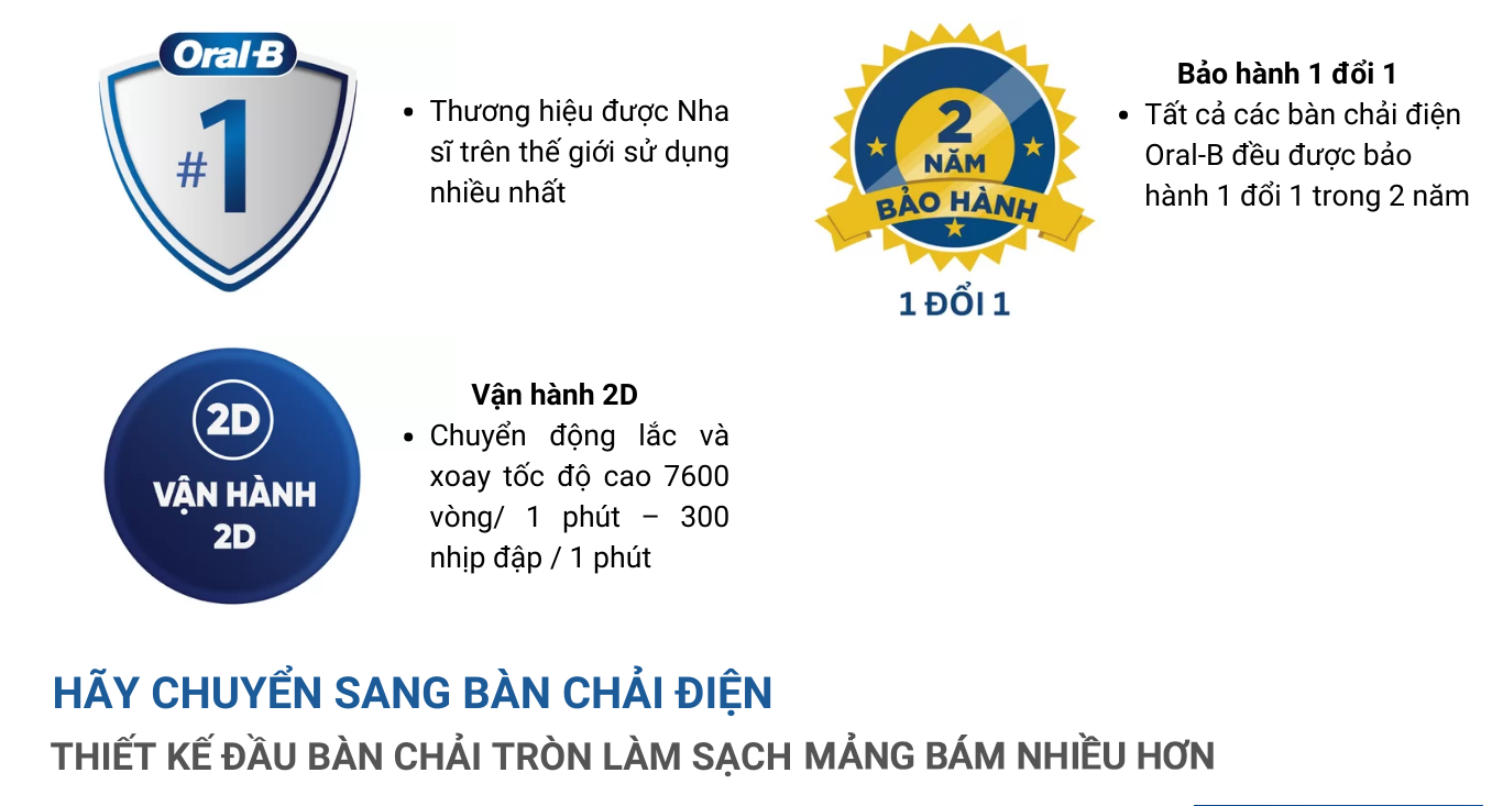Mô tả Bàn chải đánh răng điện trẻ em Oral-B Vitality D12 Disney Cars- Hàng chính hãng bảo hành 24 tháng - 2