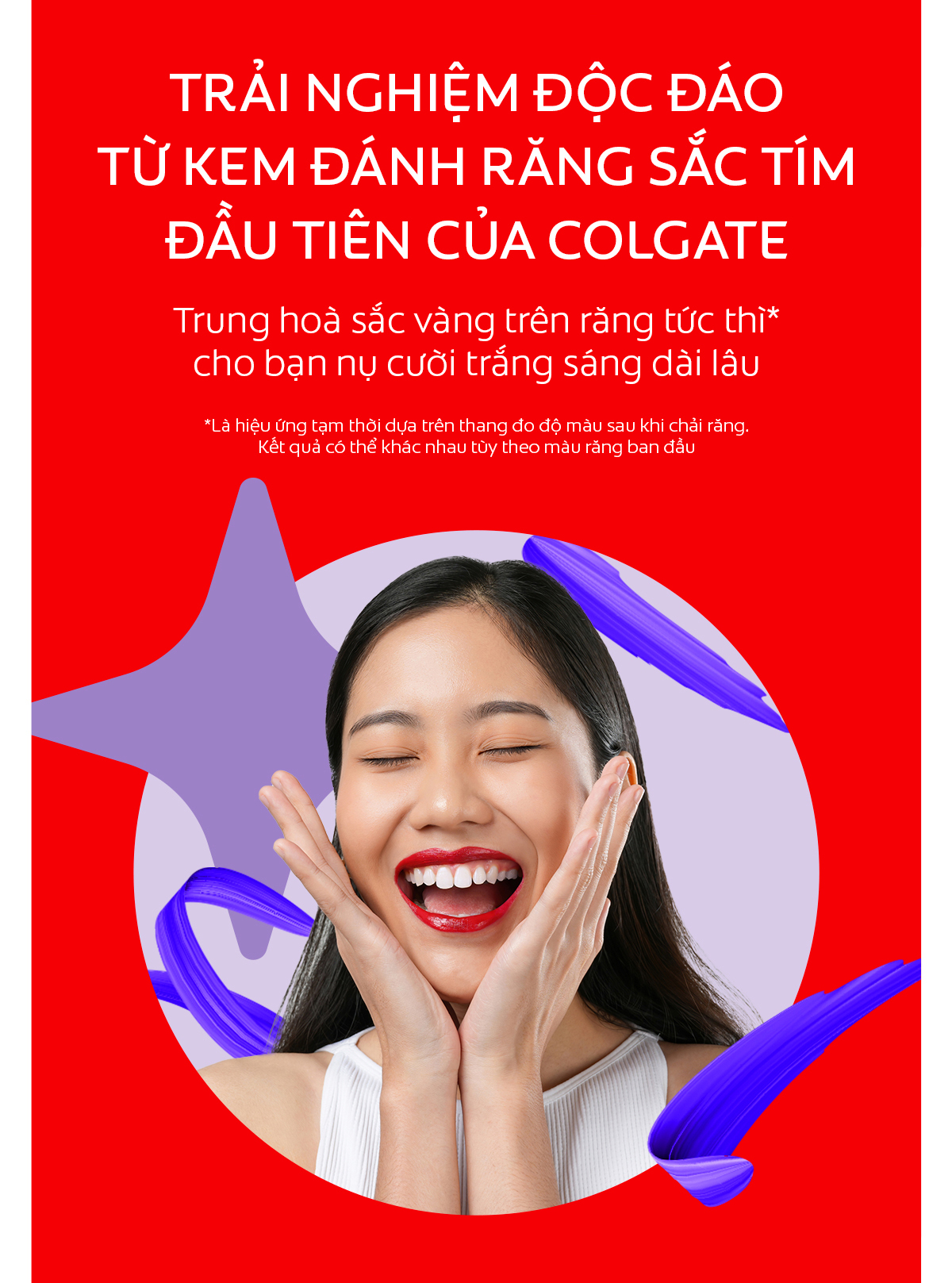 Mô tả Kem Đánh Răng Colgate trắng răng Optic White Purple 100g công nghệ sắc tím, trung hòa ố vàng tức thì - 2