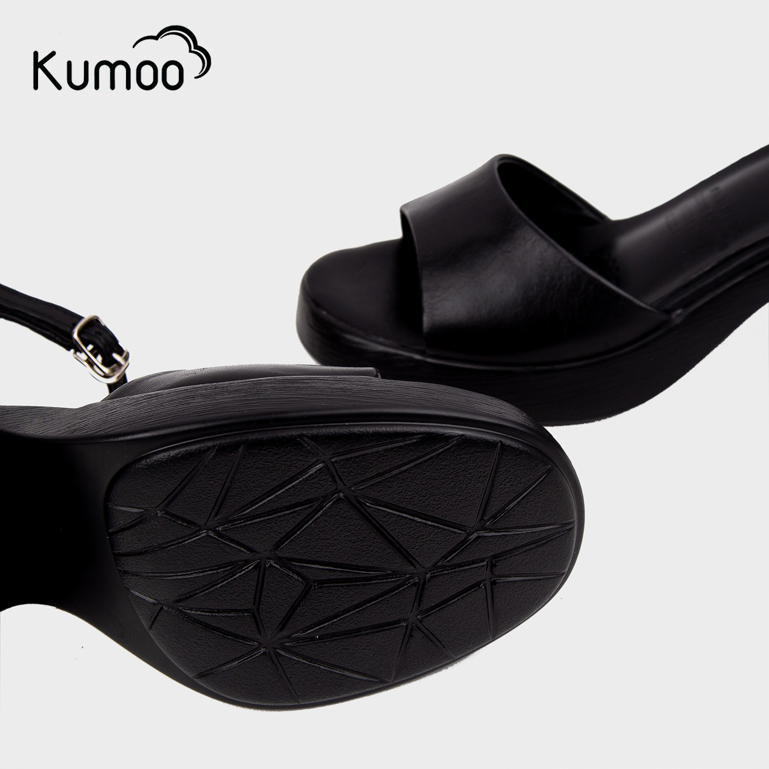 Sandal Cao Gót Kumoo Jessy Màu Đen 5