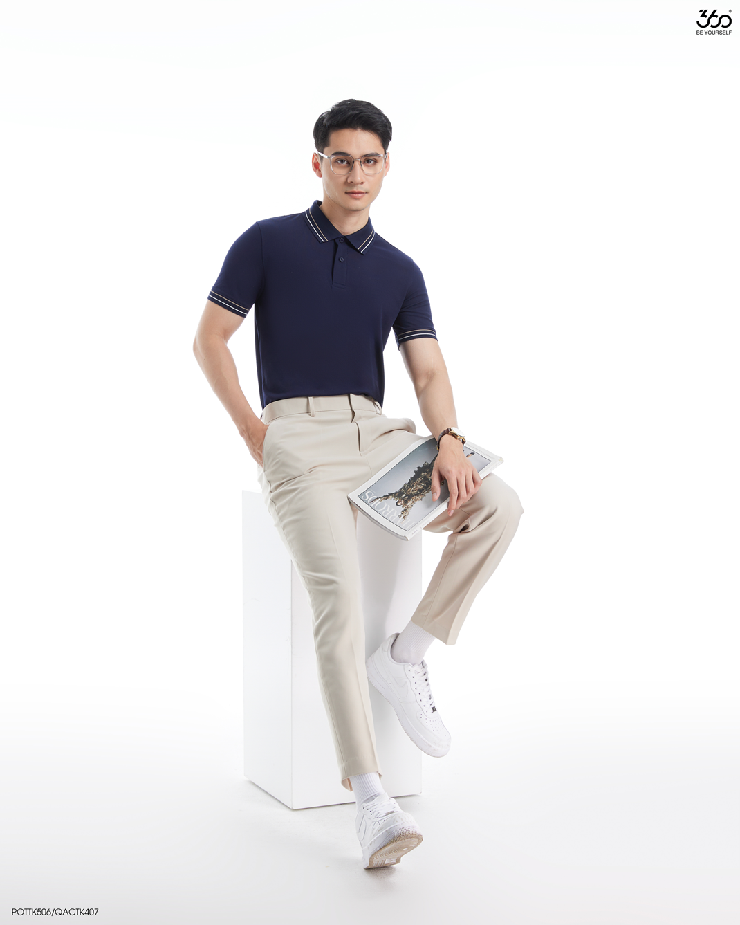 Mô tả Áo polo nam ngắn tay cổ bẻ nhiều màu thương hiệu 360 Boutique chất liệu pique cao cấp - POTTK506 - 4