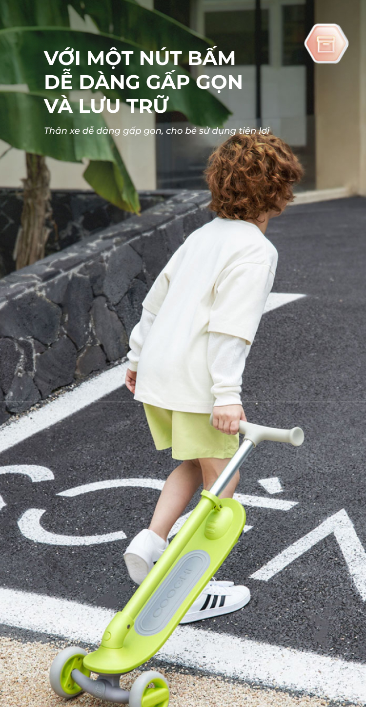 Xe trượt scooter Cooghi Q1 bánh LED