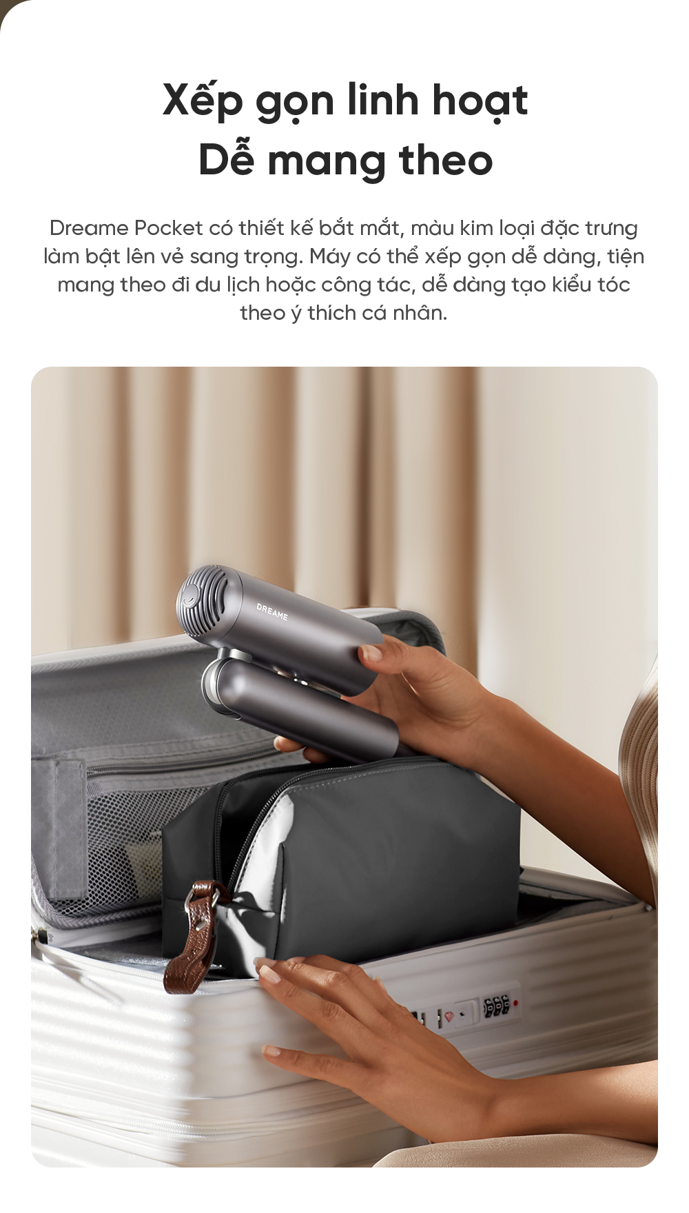 Mô tả Máy sấy và tạo kiểu gấp gọn Dreame Pocket - Hàng chính hãng - Bảo hành 24 tháng - 9