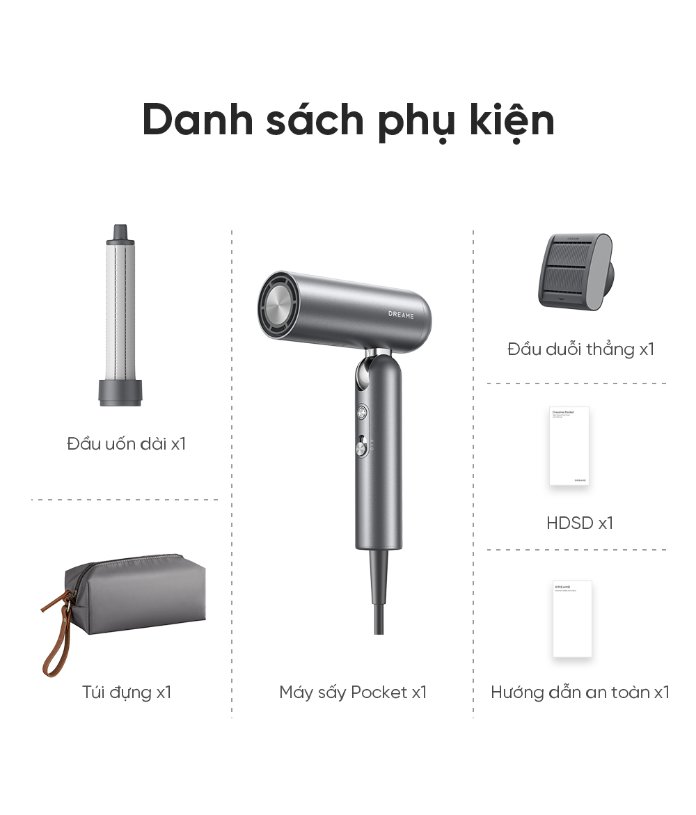 Mô tả Máy sấy và tạo kiểu gấp gọn Dreame Pocket - Hàng chính hãng - Bảo hành 24 tháng - 10