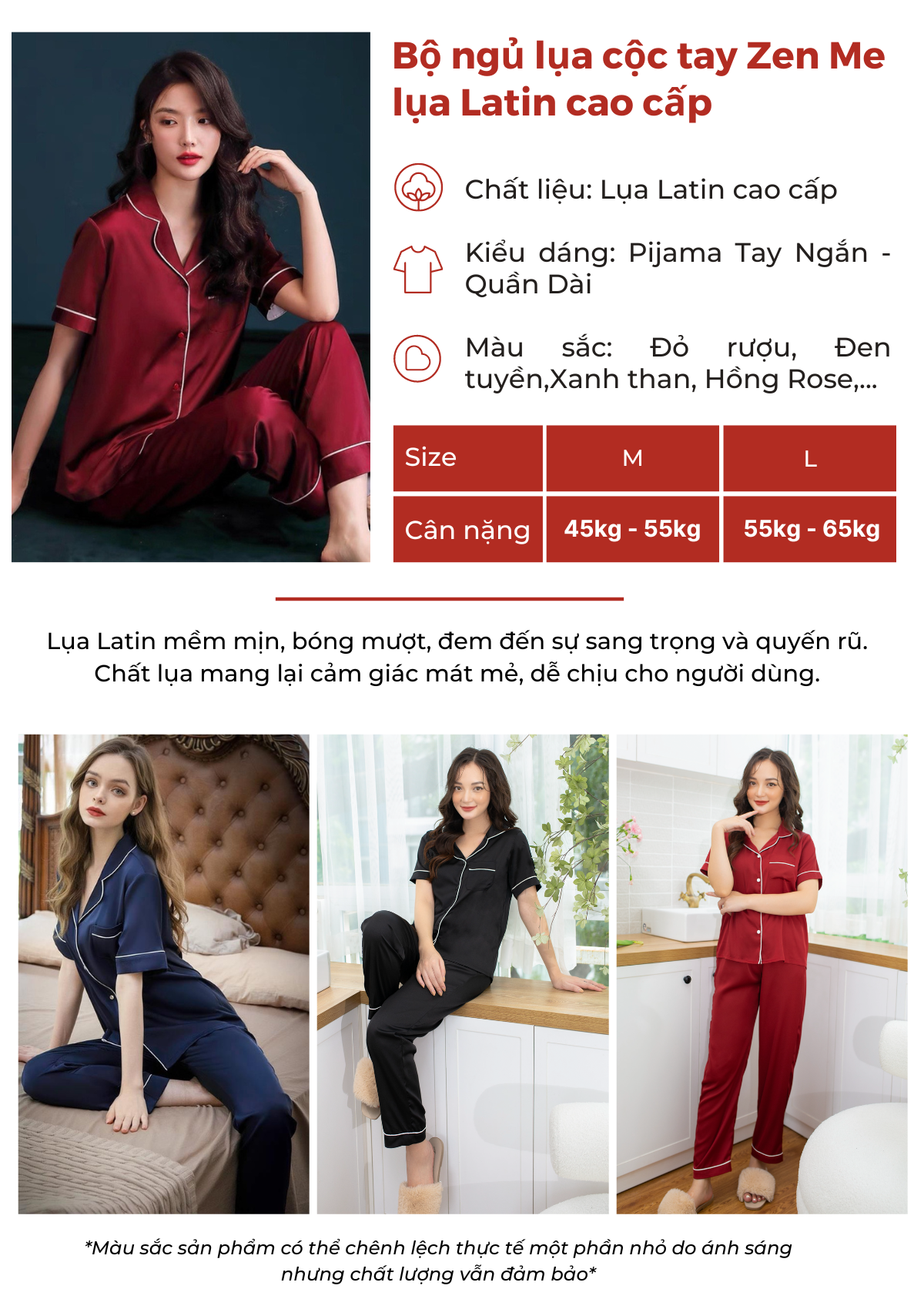 Pijama Nữ Lụa Latin Cao Cấp ZENME